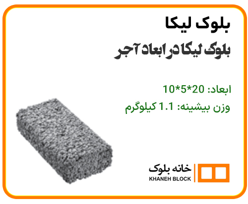 بلوک لیکا در ابعاد آجر - خانه بلوک