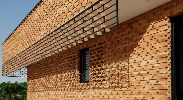 نمای آجر - خانه بلوک
