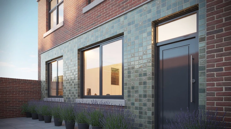 نمای آجر - خانه بلوک