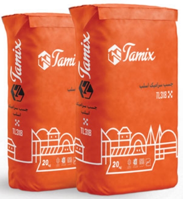 چسب کاشی سرامیک اسلب خاکستری - خانه بلوک