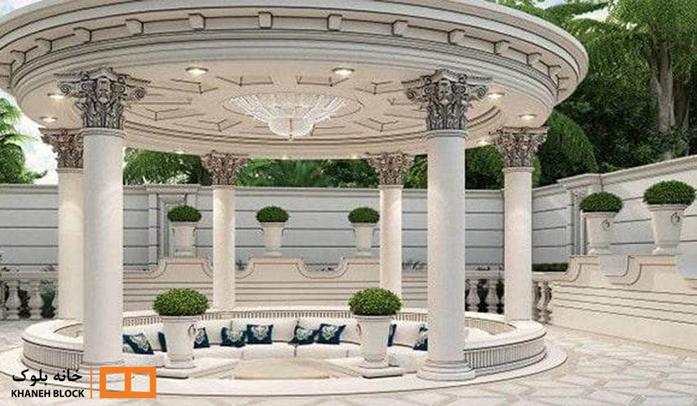 ساخت آلاچیق با بلوک سیمانی - خانه بلوک