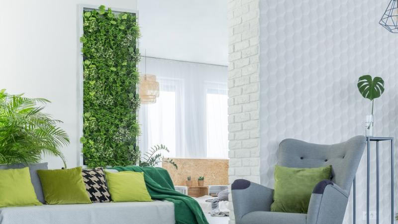 چمن مصنوعی اتاق نشیمن - خانه بلوک